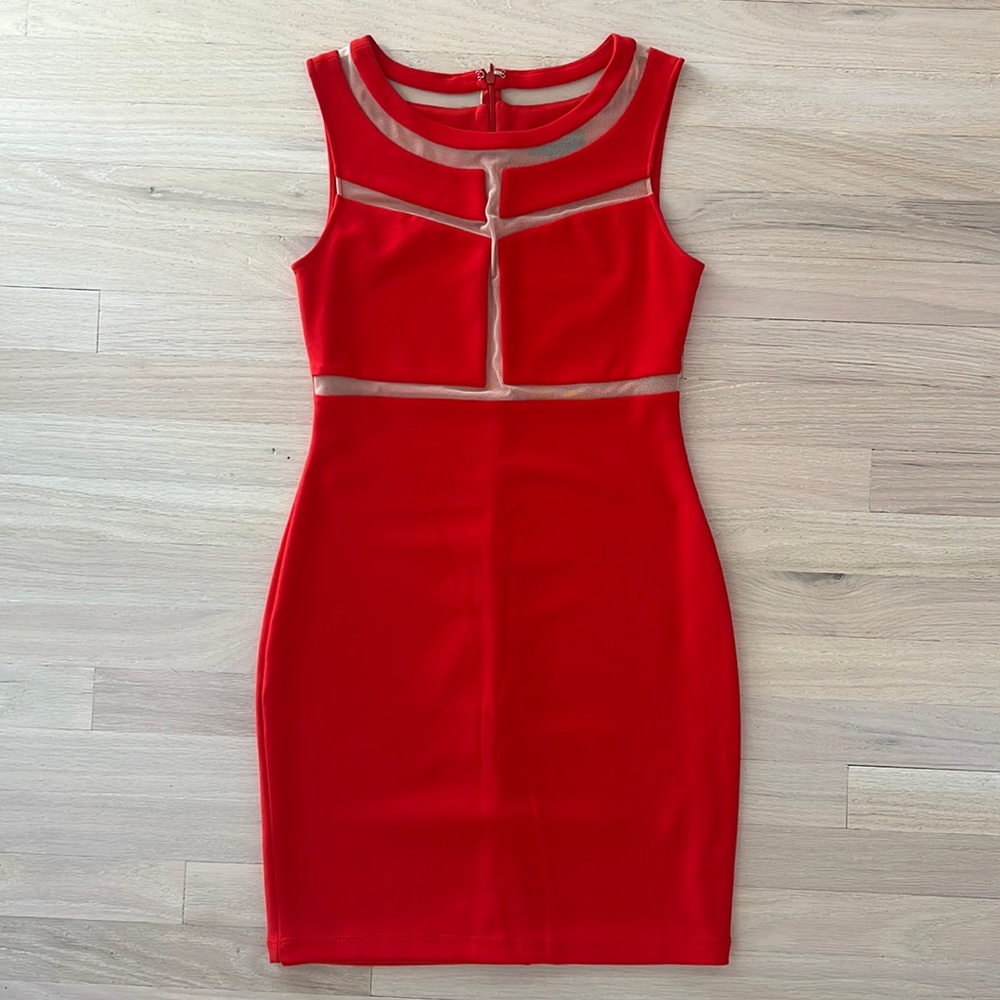 Aqua brand red dress